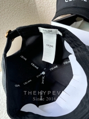 CELINE CAP- Mũ Lưỡi Trai Celine Logo Chữ Thêu (Black) [MIRROR QUALITY]