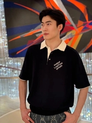 Áo Polo Louis Vuitton LV Embroidered Cotton Blend (Black) [Mirror Quality]