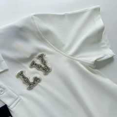 Áo Polo Louis Vuitton Poplin (White) [Mirror Quality]