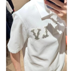 Áo Polo Louis Vuitton Poplin (White) [Mirror Quality]