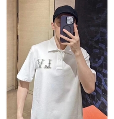 Áo Polo Louis Vuitton Poplin (White) [Mirror Quality]