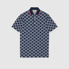 Áo Polo Gucci Jersey Jacquard (Navy) [Mirror Quality]