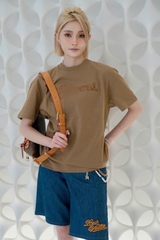 Áo Thun Louis Vuitton LV Ropes Lover Logo (Brown) [Mirror Quality]