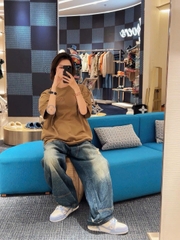 Áo Thun Louis Vuitton LV Ropes Lover Logo (Brown) [Mirror Quality]