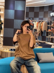 Áo Thun Louis Vuitton LV Ropes Lover Logo (Brown) [Mirror Quality]