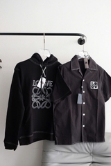 LOEWE HOODIE - HOODIE Loewe Anagram Embroidered (Black) [MIRROR QUALITY]