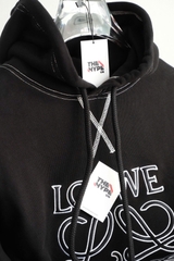 LOEWE HOODIE - HOODIE Loewe Anagram Embroidered (Black) [MIRROR QUALITY]