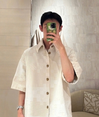 ÁO SƠ MI LOUIS VUITTON LV DAMIER DENIM JACKET (CREAM)