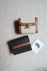 VÍ CELINE ORIGAMI TRIOMPHE TEXTILE CALFSKIN (BEIGE) [MIRROR QUALITY]