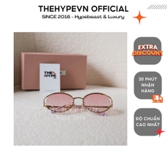 Kính Râm Miu Miu Logo Oval (Pink Gold) [Mirror Quality]