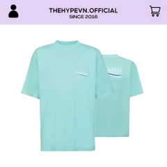BALENCIAGA TEE - Áo BLCG Wave Embroidered Logo (Mint) [MIRROR QUALITY]
