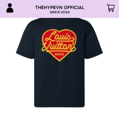LOUIS VUITTON TEE - Áo LV Intarsia Jacquard Heart (Navy) [Mirror Quality]