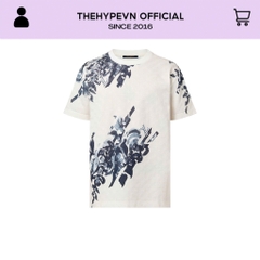 Áo Thun Louis Vuitton LV FLower Motif Ribbed Collar (White) [Mirror Quality]