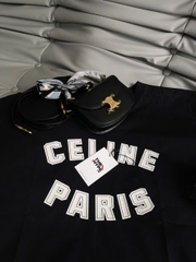 ÁO THUN CELINE LOOSE PARIS LOGO (BLACK)