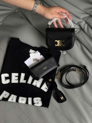 ÁO THUN CELINE LOOSE PARIS LOGO (BLACK)