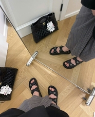 DÉP SANDAL CHANEL DAD LEATHER (BLACK)