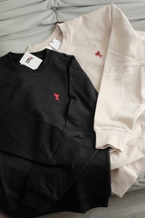 ÁO SWEATER AMI PARIS SWEATSHIRT HEART (BLACK)