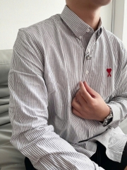 ÁO SƠ MI AMI PARIS BUTTON DOWN STRIPE (BLUE)