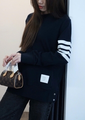 ÁO SWEATER THOM BROWNE TB LOOPBACK 4 BAR (NAVY)