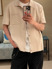 ÁO SƠ MI LOUIS VUITTON LV POINTELLE (BEIGE)