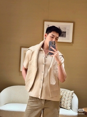 ÁO SƠ MI LOUIS VUITTON LV POINTELLE (BEIGE)