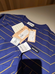 ÁO THUN MIU MIU JERSEY STRIPE (BLUE)