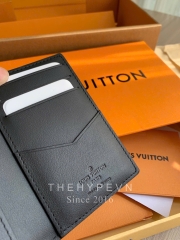 LOUIS VUITTON CARD HOLDER - Ví Đựng Card Pocket Organizer (Black) [Mirror Quality]