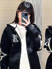 ÁO KHOÁC LOUIS VUITTON LV INTARSIA GRAPHIC ZIP (BLACK)