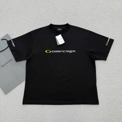 ÁO THUN BALENCIAGA BLCG LOOP EMBROIDERED LOGO (BLACK)