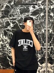 ÁO THUN CELINE TRIOMPHE LOGO COTTON (BLACK)