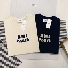 ÁO THUN AMI PARIS LOGO PATCH SS25 (NEUTRAL)