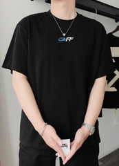 Áo Thun Off-White With Off-White Exactly The Opposite Logo Embroidery (Black) [Mirror Quality]
