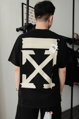 ÁO THUN OFF-WHITE OW TAPE COTTON (BLACK)