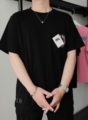 ÁO THUN CHROME HEARTS CH CHENDU PINK LOGO (BLACK)