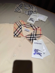 ÁO POLO BURBERRY BBR WOVEN COLLAR (NEUTRAL)