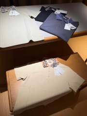 ÁO POLO BURBERRY BBR WOVEN COLLAR (NEUTRAL)
