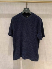 ÁO THUN FENDI PIQUÉ COTTON (NAVY)