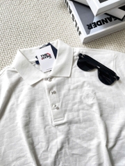 ÁO POLO LOUIS VUITTON DAMIER SIGNATURE (WHITE)