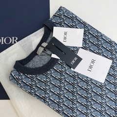 ÁO THUN DIOR OBLIQUE TERRY COTTON (BLUE)