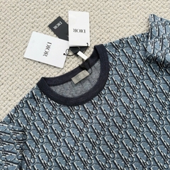 ÁO THUN DIOR OBLIQUE TERRY COTTON (BLUE)