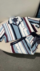 ÁO SƠ MI LOUIS VUITTON STRIPED CROCHET SHORT-SLEEVED (WHITE)