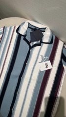 ÁO SƠ MI LOUIS VUITTON STRIPED CROCHET SHORT-SLEEVED (WHITE)