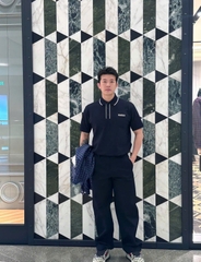 ÁO POLO GUCCI EMBROIDERED COTTON PIQUÉ (NAVY)