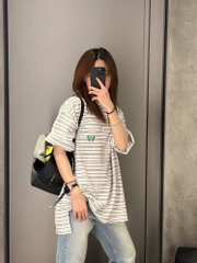 ÁO POLO BALENCIAGA BLCG LAUREL STRIPED (WHITE)