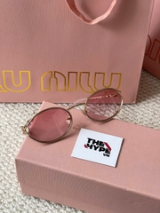 Kính Râm Miu Miu Logo Oval (Pink Gold) [Mirror Quality]