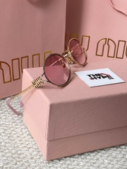 Kính Râm Miu Miu Logo Oval (Pink Gold) [Mirror Quality]
