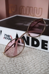 Kính Râm Miu Miu Logo Oval (Pink Gold) [Mirror Quality]