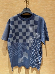 ÁO THUN LOUIS VUITTON SHORT-SLEEVED KNITTED CREWNECK (BLUE)