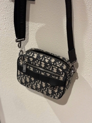 Túi Dior Safari Bag With Strap Oblique Jacquard (Beige) [Mirror Quality]