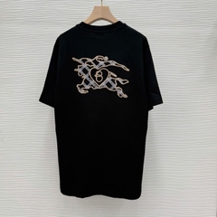 ÁO THUN BURBERRY BBR CHECK EKD COTTON (BLACK)